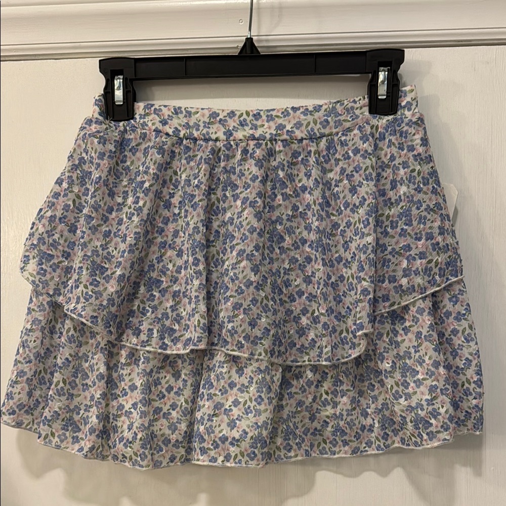 NWT Altar'd State: Laylin Floral Skirt in Blue-Lilac
